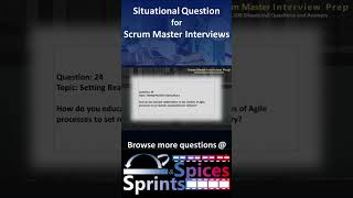 Scrum Master - SM Interview Question 24 of 200 #scrummasterinterview #scrummaster #agileinterview