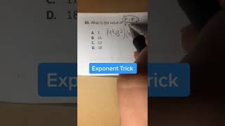 Exponent hack 🤯   SUBSCRIBE for more! #teachersontiktok #sat #math #algebra #satmath #mathexam