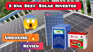 UTL Alfa Plus Solar Inverter 3kva Unboxing & Review || 3kva Solar Inverter Unboxing