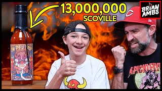 13 Year Old Vs. 13,000,000 Scoville Hot Sauce