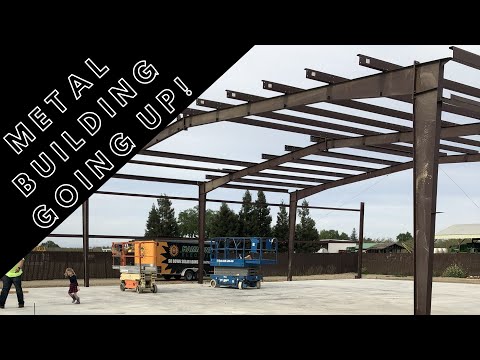 Metal Building Erection Step 1
