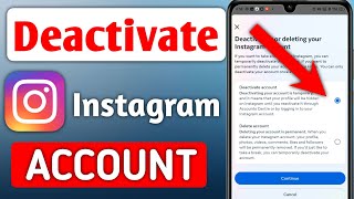 Instagram Account Deactivate Kaise Kare | How To Deactivate Instagram Account