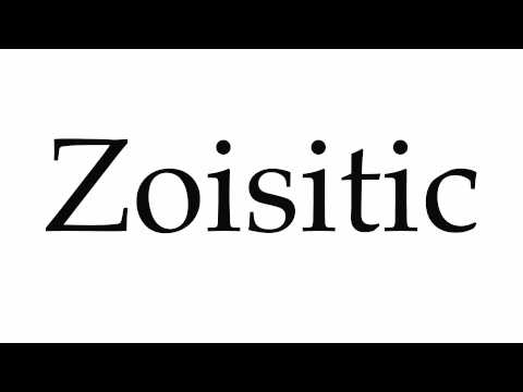 How to Pronounce Zoisitic