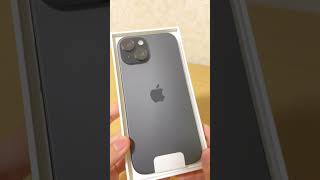 iPhone15 black unboxing video #iphone15 #iphone #apple #shorts #short