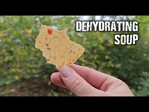 Dehydrating Potato Soup for Camping Meals and Vacuum Sealing it