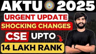 AKTU Counselling URGENT UPDATE😨🔥 | CSE 14 Lakh Rank B.Tech Admission|AKTU Counselling 2025 for btech