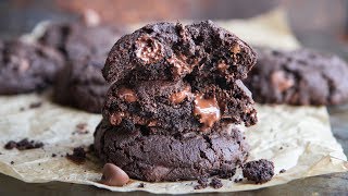Extreme Chocolate Chocolate Chip Cookies  - Hot Chocolate Hits
