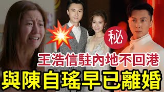 王浩信棄港離婚!?傳與陳自瑤「早已離婚」分居多時的「掛名夫妻」如不是早有身孕！YOYO根本不會嫁？這場婚姻後悔嗎？ #蔡思貝 #張學潤