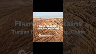 Aerial China - Xinjiang Flame mountains and Pamirs