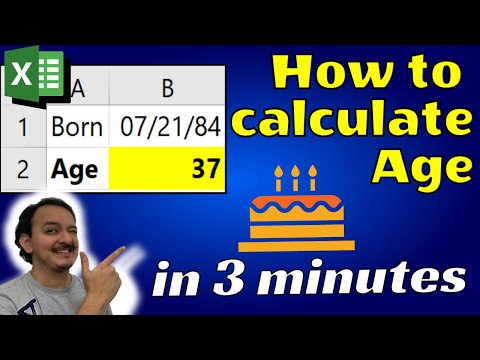 🎂👴 How to calculate age from a date of birth in Excel in 3 minutes