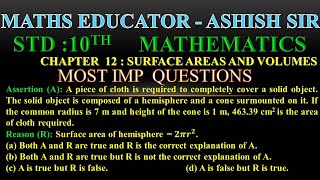 Assertion (A): A piece of cloth is required to completely cover a solid object. The solid object is