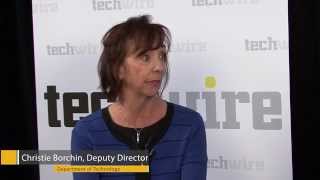 CalTech Deputy Director Christie Borchin with TechWire Host Christina Gagnier