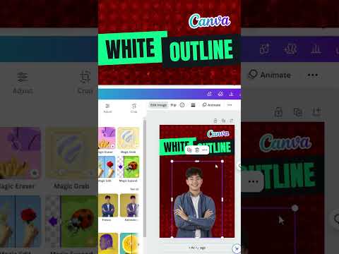 White Outline Around the Image #canvatutorial #graphicdesign