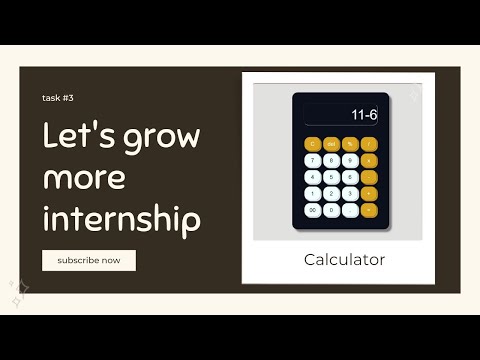 Calculator||lgm 2022 Internship||Task #2||html||css||js