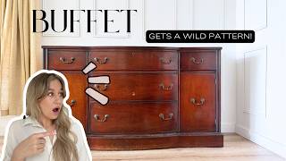 Trying out a new style on an old buffet | Maximalist design makeover