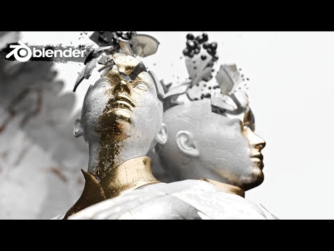 Creating a Simple Fracture & Liquid Simulation in Blender - RBDlabs, Fluidlabs | Timelapse