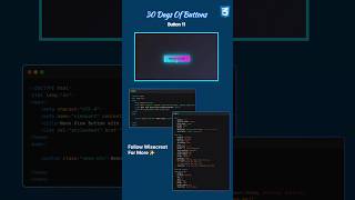 Day 11/30: Advanced Neon Glow Button Design with Animated Border | HTML & CSS Tutorial #webdesign