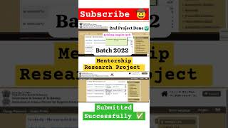 Batch 2022 Mentorship Research Project Submit 7 April 2025| Inspire Scholership New Update 2025