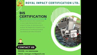 BIS Certification | Bureau of Indian Standards | #royalimpactcertificationltd | #biscertificate