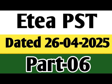 PST Test 26 April 2025 |  Etea PST Test 26-4-2035 KPK part-6