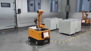 AUBO Cobot integrated with AMR for FULLY AUTOMATED machine tending!