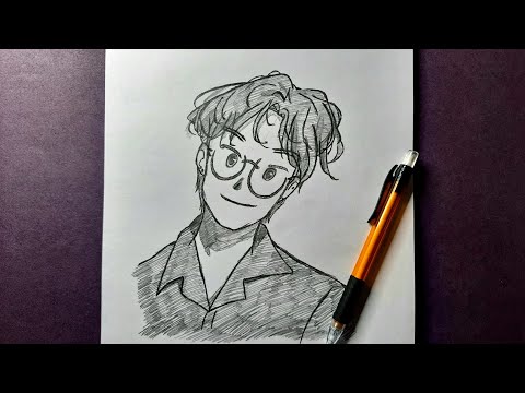 Drawing a Cute Anime Boy in Timelapse #shorts