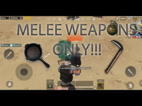 PUBG Mobile Melee only Mode Gameplay (Rare)