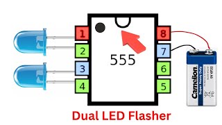 555 Timer Flasher Circuit | LED Blinking Speed Test with Different Capacitors