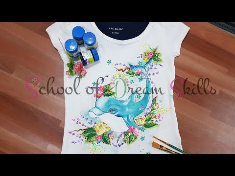 T-Shirt painting with New Fevicryl Fabric paints | #FevicrylKalaStars #Schoolofdreamskills