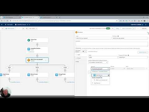 How to make a Salesforce Screenflow decision based on Radio Button choice