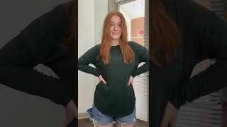 What to wear as a red head: dark green💚 #redhead #ginger #fashion #womensfashion