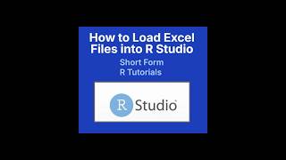 How to Load Excel Files into R-Studio  #coding #datascience #excel #rstudio