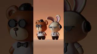 #bearart #bunnyart #characters #clayart #blender3d #3dartist #kawaiiart #memeart #digitalart #shorts