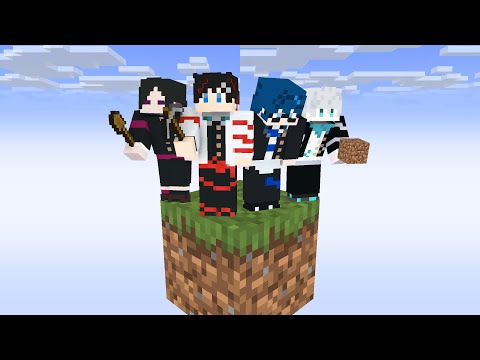 【マインクラフト😜】1ブロックしかない世界でサバイバルしてエンドラ討伐！？【マイクラ実況】