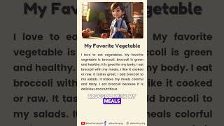 English Reading Practice || My Favorite Vegetable #shortstory #english