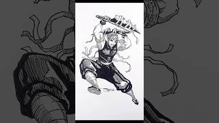 Tengen Uzui full body, speed drawing #shorts #drawing #anime #animedrawing #animeart #demonslayer
