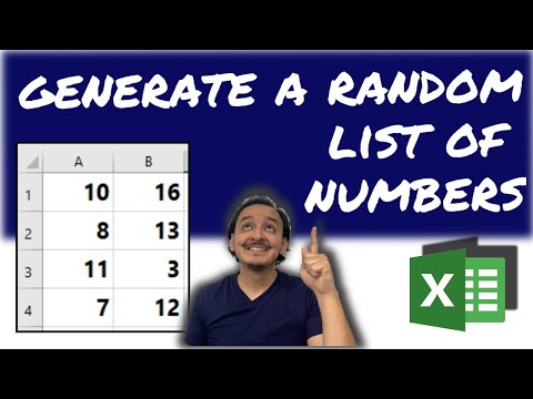 🎲 How to generate a random list of numbers in Excel