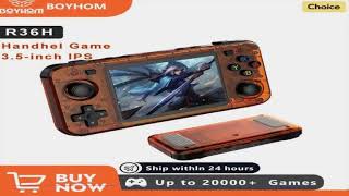 BOYHOM New R36H Handheld Game Console 3.5-inch IPS Screen Linux RK3326 Retro Video Games Player 30