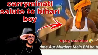 carryminati funny react on Bihari boy viral video 🤣|| jehaar|| #carryminati #carryislive #starboy