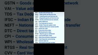Important full form of ,GST,Sgst,cgst,IGST,@Esha-cv4hm