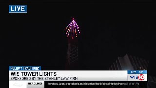 A Midlands tradition: WIS tower lights officially lit up for 2023 holiday season