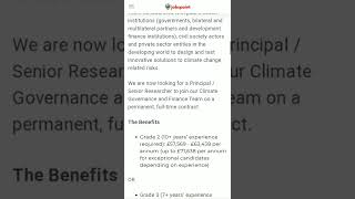 Principal / Senior Research - climate Finance - Career in ngo - jobspoint