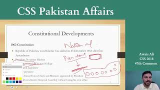 Free Pakistan Affairs Lectures | Part 22 | 1962 Constitution | CSS & PMS Exam 2025