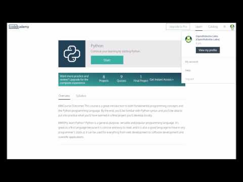 Codeacdemy Account Setup