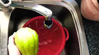 How to peel a Choko