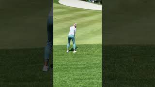 Nelly Korda in LPGA MIZUHO OPEN 2025 4Round Using long iron on the green from the rough; Thanks God！