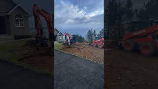 See ya later old lawn! #landscaing #dirtwork #excavation #kubota #u27 #ssv75 #lawn #timelapse