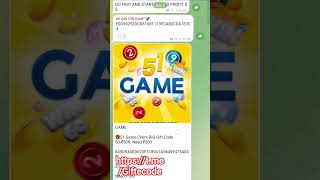 Game Gifts Code Channel |51 Game51 Game Code #shorts
