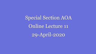 AOA Online Lecture Recording 11