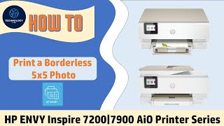 HP Envy Inspire 7220e | 7255e |  7955e AIO printer :  How to print a borderless 5x5 photo